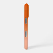 Individuelle Name Monogram Cantaloupe Orange Ombre iPhone Hülle (Rechte Seite)