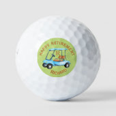 Individuelle Name Monogram Cart Golfball (Vorderseite)