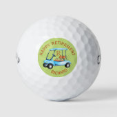 Individuelle Name Monogram Cart Golfball (Vorderseite)
