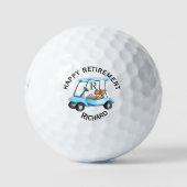 Individuelle Name Monogram Cart Retirement Golfball (Vorderseite)