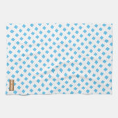 Individuelle Name Monogram Diamonds white blue sty Geschirrtuch (Horizontal)