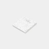 Individuelle Name Monogram Elegant Marmorgrau Post-it Klebezettel (angewinkelt)