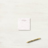 Individuelle Name Monogram Elegante Marmorpflaster Post-it Klebezettel (Auf Schreibtisch)