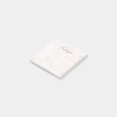 Individuelle Name Monogram Elegante Marmorpflaster Post-it Klebezettel (angewinkelt)