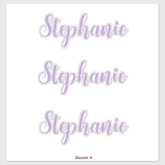 Individuelle Name Monogram Lavender Lilac Lila Ele Aufkleber (Blatt)