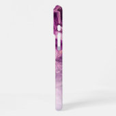 Individuelle Name Monogram Lila Ombre Crystals iPhone Hülle (Linke Seite)