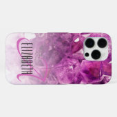 Individuelle Name Monogram Lila Ombre Crystals iPhone Hülle (Rückseite (Horizontal))