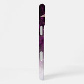 Individuelle Name Monogram Lila Ombre Crystals iPhone Hülle (Rechte Seite)