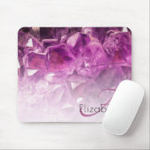 Individuelle Name Monogram Lila Ombre Crystals Mousepad (Mit Mouse)