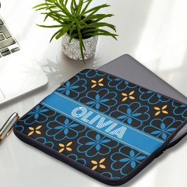 Individuelle Name Monogram Mediterranean Laptop Sl Laptopschutzhülle