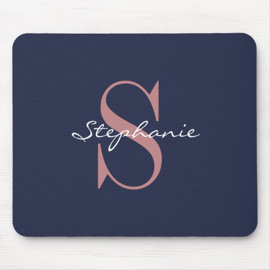 Individuelle Name Monogram Mousepad (Vorne)