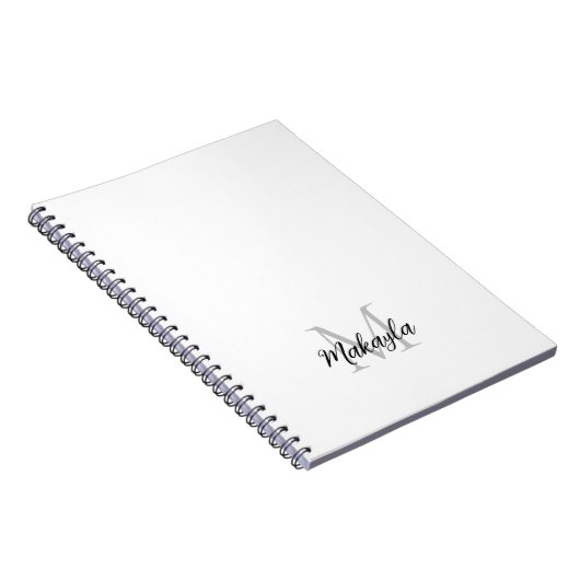 Individuelle Name Monogram Notizblock (Rechte Seite)