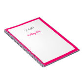 Individuelle Name Monogram Pink Trendy Niedlich We Notizblock (Rechte Seite)