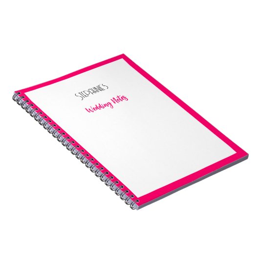 Individuelle Name Monogram Pink Trendy Niedlich We Notizblock (Rechte Seite)