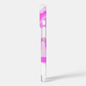 Individuelle Name Monogram Pink White Camouflage M Case-Mate iPhone Hülle (Rückseite / Links)
