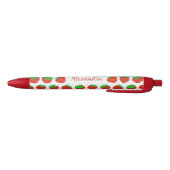 Individuelle Name Monogram Red Strawberry Kugelschreiber (Unterseite)