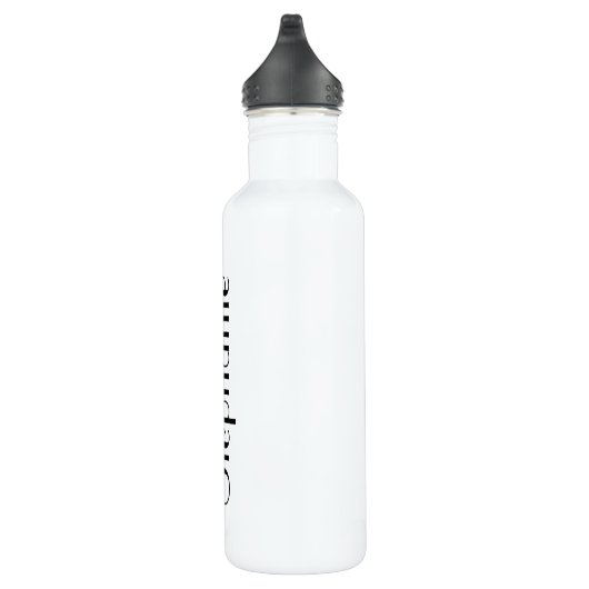 Individuelle Name Monogram Schwarz-weiß Gift Gastg Edelstahlflasche (Rechts)