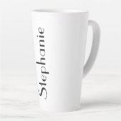 Individuelle Name Monogram Schwarz-weiß Gift Gastg Milchtasse (Rechte Ecke)