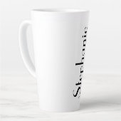 Individuelle Name Monogram Schwarz-weiß Gift Gastg Milchtasse (Linke Ecke)