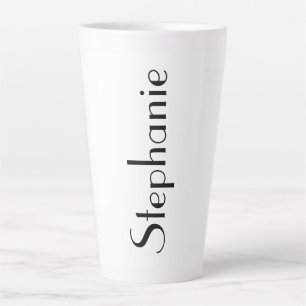 Individuelle Name Monogram Schwarz-weiß Gift Gastg Milchtasse