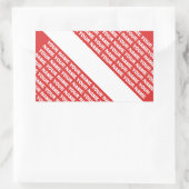 INDIVIDUELLE NAME MONOGRAM Scuba Diving SYMBOL Fla Rechteckiger Aufkleber (Tasche)