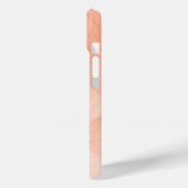 Individuelle Name Monogram Silky Pastel Orange Hea Case-Mate iPhone Hülle (Rückseite / Links)