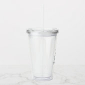 Individuelle Name Monogram Straw Cup Acrylic Tumbl Acryltrinkbecher (Rechts)