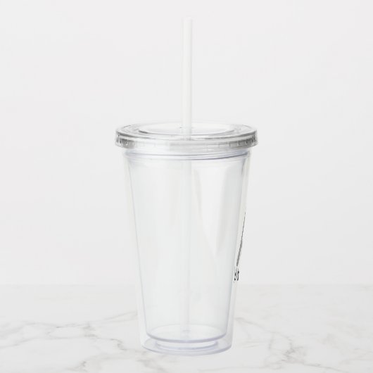 Individuelle Name Monogram Straw Cup Acrylic Tumbl Acryltrinkbecher (Rechts)