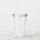 Individuelle Name Monogram Straw Cup Acrylic Tumbl Acryltrinkbecher (Links)