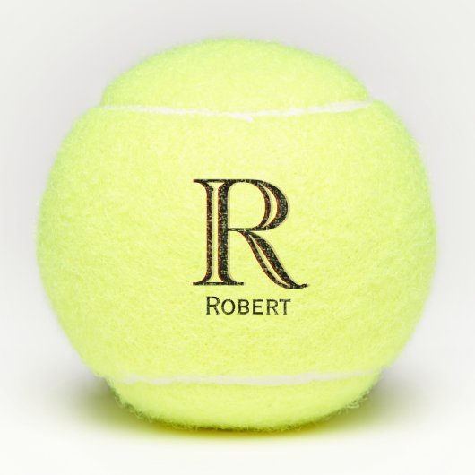 Individuelle Name Monogram Tennis Ball (Vorderseite)