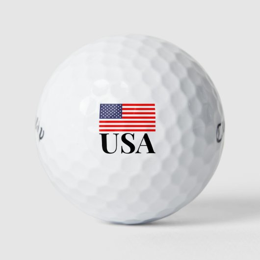 Individuelle Name monogram USA flagge Callaway War Golfball (Vorderseite)