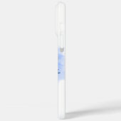 Individuelle Name Monogram Watercolor Blue Kranz Case-Mate iPhone Hülle (Rückseite / Links)