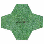 Individuelle Name Monogram Zen Grüngras Natur Fußball (Flach)