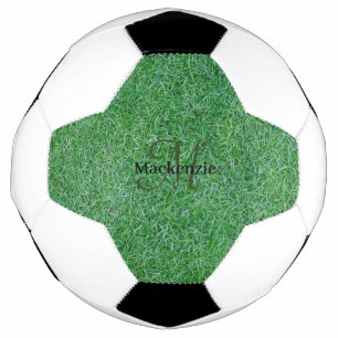 Individuelle Name Monogram Zen Grüngras Natur Fußball