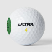 Individuelle Name Monogram Zen Grüngras Natur Golfball (Logo)