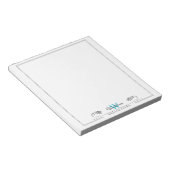 Individuelle Name & Monogramm 5,5" x 6" Notepad - Notizblock (angewinkelt)