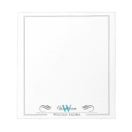 Individuelle Name & Monogramm 5,5" x 6" Notepad - Notizblock