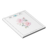 Individuelle Name & Monogramm 5,5" x 6" Notepad - Notizblock (angewinkelt)