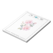 Individuelle Name & Monogramm 5,5" x 6" Notepad - Notizblock (Rotiert)