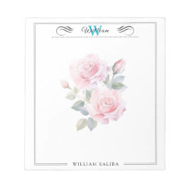Individuelle Name & Monogramm 5,5" x 6" Notepad - Notizblock