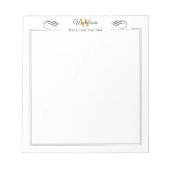 Individuelle Name & Monogramm 5,5" x 6" Notepad -  Notizblock (Vorderseite)