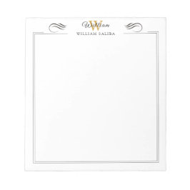 Individuelle Name & Monogramm 5,5" x 6" Notepad - Notizblock