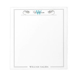 Individuelle Name & Monogramm 5,5" x 6" Notepad - Notizblock