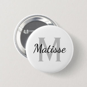 individuelle Name monogramm Button