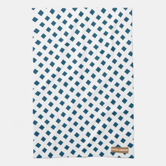 Individuelle Name-Monogramm-Diamanten Geschirrtuch (Vertikal)