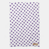 Individuelle Name Monogramm Diamanten weiß lila st Geschirrtuch (Vertikal)