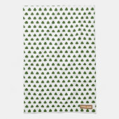 Individuelle Name-Monogramm-Dreieck-Punkte weiß gr Geschirrtuch (Vertikal)