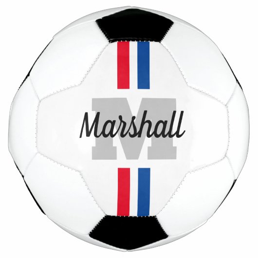 individuelle Name-Monogramm-Fußball-Geschenk Fußball (Vorderseite)