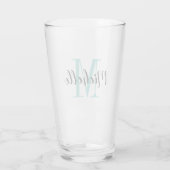 Individuelle Name-Monogramm-Geschenk Glas (Rückseite)