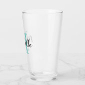 Individuelle Name-Monogramm-Geschenk Glas (Links)